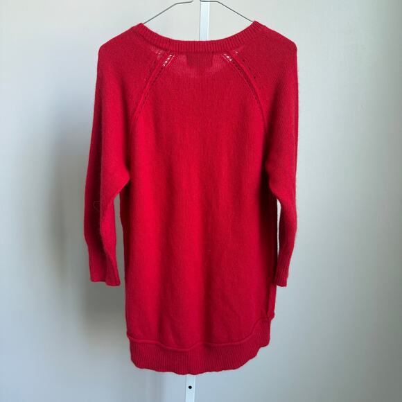 Cynthia Rowley sz M red angora blend sweater - Picture 6 of 8
